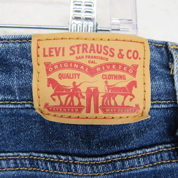 Levis Jeans Womens Size 33 Skinny High Rise 721 Medium Wash Distressed Denim - Picture 5 of 11